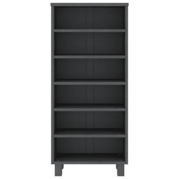 CD Cabinet HAMAR Dark Grey - Solid Pine 45x18x100cm