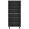 CD Cabinet HAMAR Dark Grey - Solid Pine 45x18x100cm