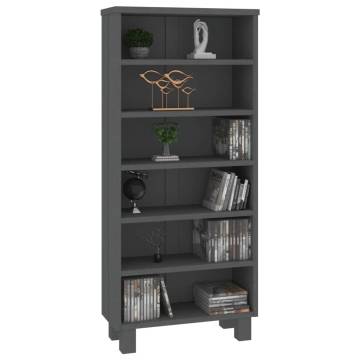 CD Cabinet HAMAR Dark Grey - Solid Pine 45x18x100cm