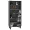 CD Cabinet HAMAR Dark Grey - Solid Pine 45x18x100cm