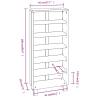 CD Cabinet HAMAR Dark Grey - Solid Pine 45x18x100cm