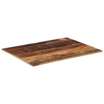 Rectangular Table Top 70x90 cm - Solid Reclaimed Wood