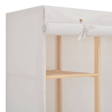 Stylish White Fabric Wardrobe - 135x40x170 cm | HipoMarket