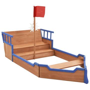 Sandbox Pirate Ship Firwood 190x94.5x101 cm - Fun Outdoor Play