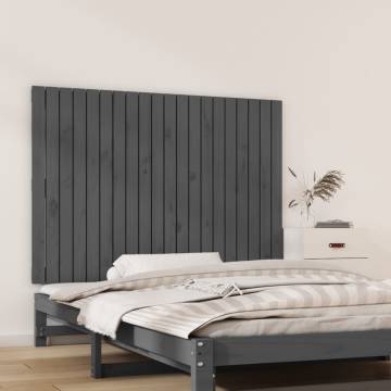 Elegant Grey Wall Headboard - Solid Pine Wood - 127.5x3x90 cm