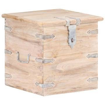 Solid Acacia Wood Chest 40x40x40 cm - Unique & Durable Storage