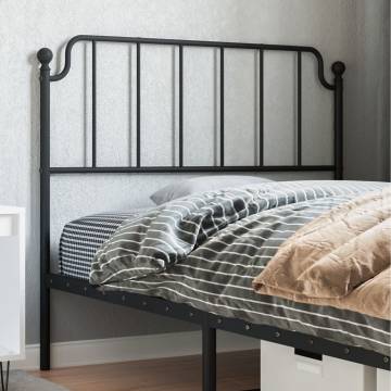 Stylish Black Metal Headboard - 107 cm | HipoMarket UK