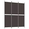 3-Panel Room Divider Brown - Privacy Screen 150x180 cm