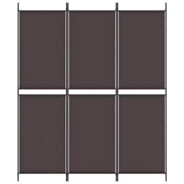 3-Panel Room Divider Brown - Privacy Screen 150x180 cm