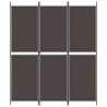 3-Panel Room Divider Brown - Privacy Screen 150x180 cm