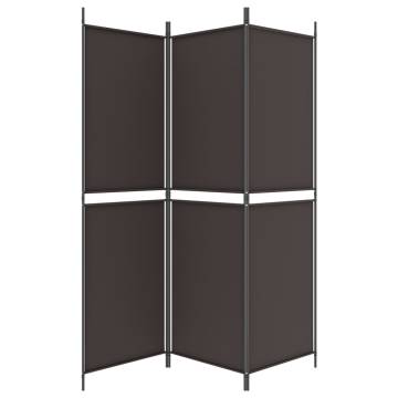 3-Panel Room Divider Brown - Privacy Screen 150x180 cm