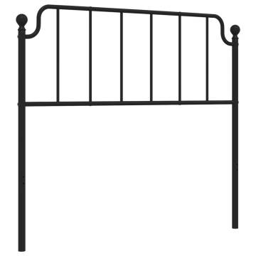 Stylish Black Metal Headboard - 107 cm | HipoMarket UK