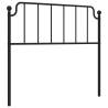 Stylish Black Metal Headboard - 107 cm | HipoMarket UK