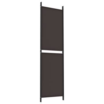 3-Panel Room Divider Brown - Privacy Screen 150x180 cm