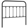 Stylish Black Metal Headboard 107 cm - Sturdy & Elegant Design