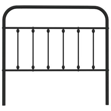 Stylish Black Metal Headboard 107 cm - Sturdy & Elegant Design