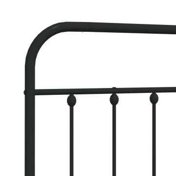 Stylish Black Metal Headboard 107 cm - Sturdy & Elegant Design