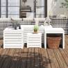 4 Piece Garden Box Set White Solid Wood Pine Colour white 