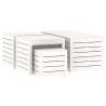 4 Piece White Solid Wood Pine Garden Box Set | HipoMarket