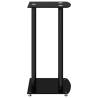 Speaker Stands - 2 pcs Black Tempered Glass, 3 Pillars Design