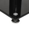 Speaker Stands - 2 pcs Black Tempered Glass, 3 Pillars Design