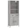 Stylish Highboard Grey Sonoma | Durable Engineered Wood