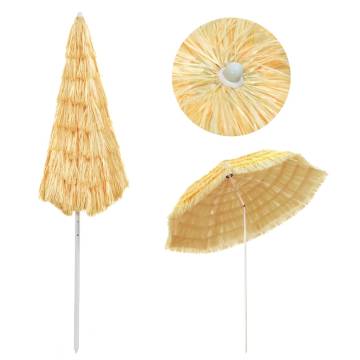 Beach Umbrella Natural 300 cm Hawaii Style - Shop Now