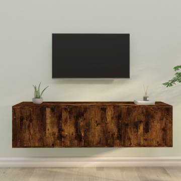 3 Piece Smoked Oak TV Cabinet Set | Stylish & Practical Design