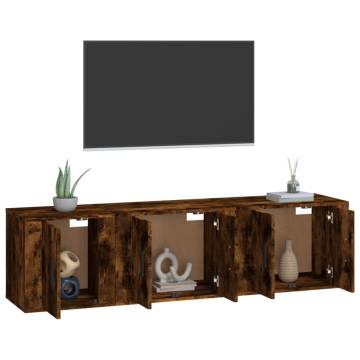 3 Piece Smoked Oak TV Cabinet Set | Stylish & Practical Design