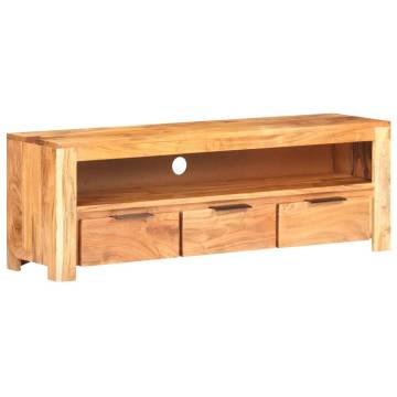 Solid Acacia Wood TV Cabinet - Unique Design | Hipo Market