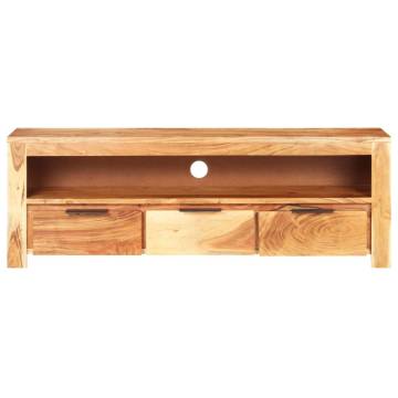 Solid Acacia Wood TV Cabinet - Unique Design | Hipo Market