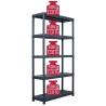 Durable 2 pcs Black Storage Shelf Racks - 250 kg, 80x40x180 cm