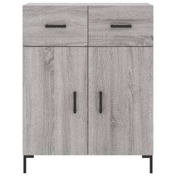 Stylish Highboard Grey Sonoma | 69.5x34x180 cm Engineered Wood