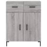 Stylish Highboard Grey Sonoma | 69.5x34x180 cm Engineered Wood