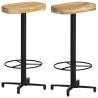 Bar Stools 2 pcs 76 cm - Solid Mango Wood | HipoMarket