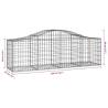 Arched Gabion Baskets 25 pcs - Galvanised Iron 200x50x6080 cm