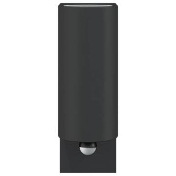 Outdoor Wall Lights with Sensors - 2pcs Black Aluminium