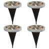 Solar Ground Lights 4 pcs - Outdoor Warm White Lighting