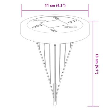 Solar Ground Lights 4 pcs - Outdoor Warm White Lighting