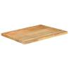 Live Edge Solid Wood Mango Table Top 80x60x2.5 cm