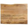 Table Top 90x80x2.5 cm Live Edge Solid Wood Mango Colour mango wood(natural) Size 90 x 80 cm Quantity in Package 1 Thickness 25 mm 