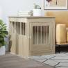 Dog Crate Furniture Sonoma Oak 64.5x80x71 cm Engineered Wood Colour sonoma oak Size 64.5 x 80 x 71 cm 