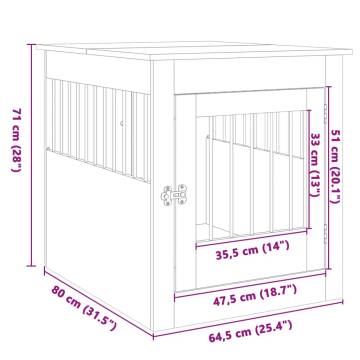 Dog Crate Furniture - Sonoma Oak 64.5x80x71 cm | Hipomarket