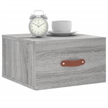 Wall-Mounted Bedside Cabinets 2 pcs Grey Sonoma - Hipomarket UK