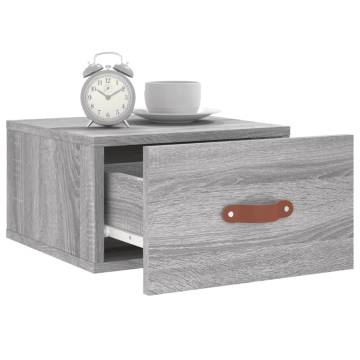 Wall-Mounted Bedside Cabinets 2 pcs Grey Sonoma - Hipomarket UK