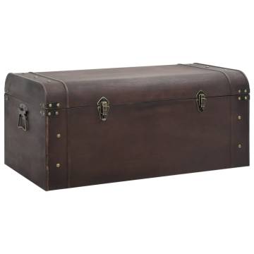 Treasure Chest with Latches - Dark Brown 90x50x39.5 cm