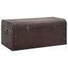 Treasure Chest with Latches - Dark Brown 90x50x39.5 cm