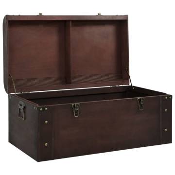 Treasure Chest with Latches - Dark Brown 90x50x39.5 cm