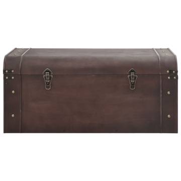 Treasure Chest with Latches - Dark Brown 90x50x39.5 cm