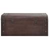 Treasure Chest with Latches - Dark Brown 90x50x39.5 cm